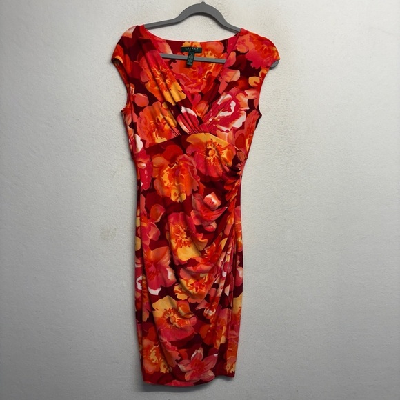Lauren Ralph Lauren Dress Size 4 Women Sleeveless Sheath Floral - Picture 1 of 6